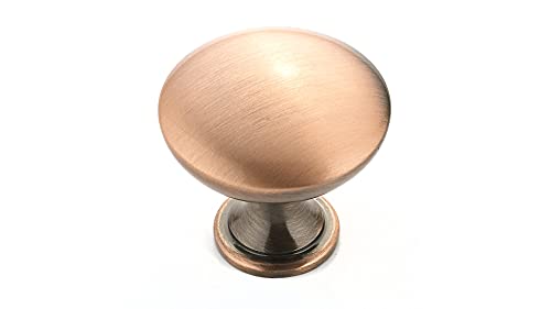 Image of Richelieu Hardware BP9041193 Copperfield Collection 1 3 /16-inch (30 mm) Antique Copper Functional Cabinet and Drawer Mushroom Knob for Kitchen, Bathroom, and Furniture