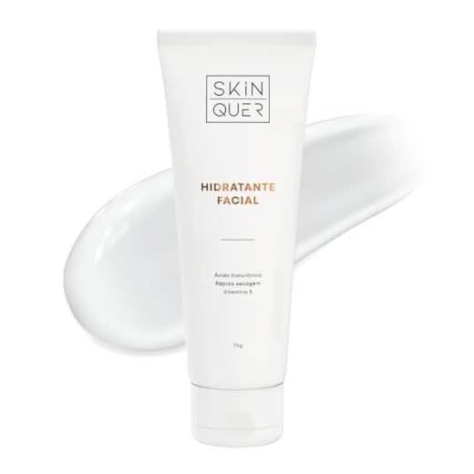 Hidratante Facial Ácido Hialurônico + Vitamina E - Toque Seco Efeito Blur Primer - Controla Oleosidade Vegano 75g - Skin Quer