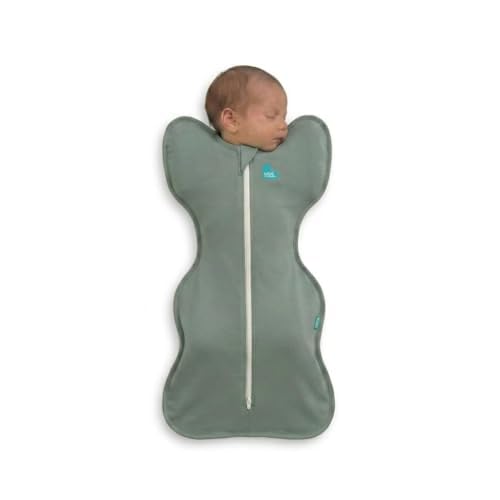Image of Love to Dream Swaddle UP, Baby Sleep Sack Self-Soothing Swaddles for Newborns, Improves Sleep Secure Fit Helps Calm Startle Reflex, Newborn Essentials for Baby, 1.0 TOG Small 4.4 lbs Tiny, Deep Olive
