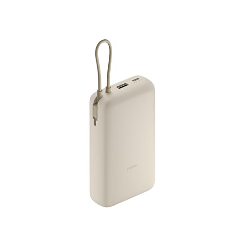 Xiaomi Power Bank de 33W 20000mAh, Power Bank con Carga rápida de 33W máx, 3 Puertos de Salida, Compatible con Smartphones, Tablets, Auriculares Bluetooth, Beige