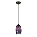 Chianti - Integrated (SSL) LED Cord Pendant - Oil Rubbed Bronze Finish - Purple Swirl Glass Shade