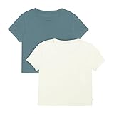 Hanes Women's Originals Baby Doll Tee, 2-Pack, Comfywear Supersoft Rib T-Shirt, Loungewear Pack