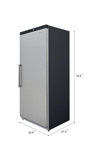 Image of Hamilton Beach 19.2 CU FT Commercial Upright Refrigerator W:30.6 inch x L:27.4 inch X H:74.4 inch (Stainless Steel)