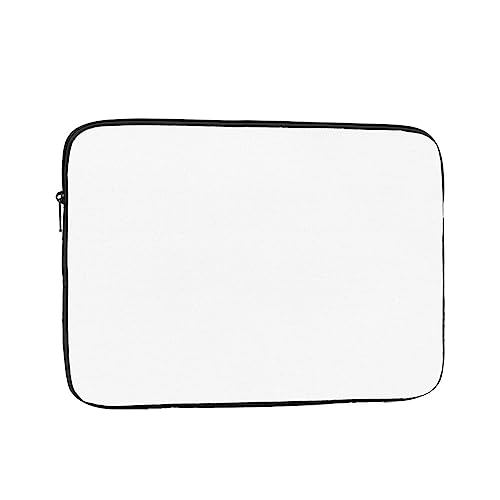 Solid Color White Laptop Sleeve Case 17 Inch Suitable for Notebook Computer Tablet Traveling Carrying Simple Case