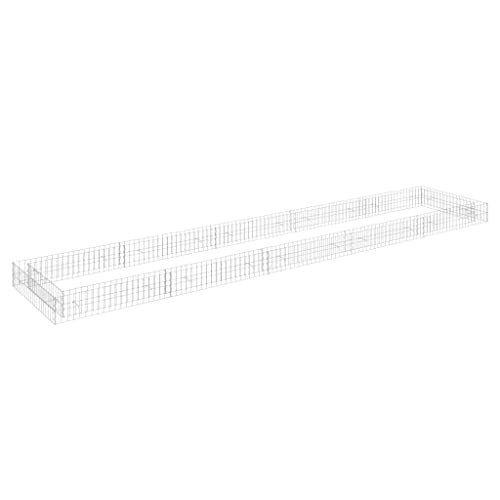 vidaXL Gabion Raised Bed Galvanized Steel Planter - 196.9