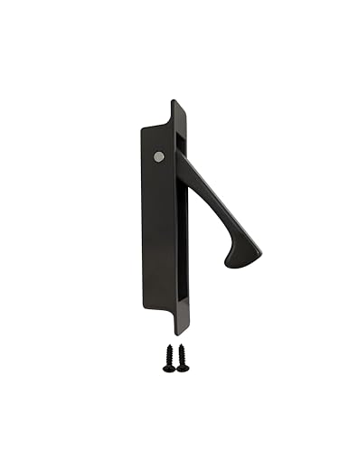 Image of QCAA Forged Solid Brass Edge Pull, Sliding Pocket Door Pull Handle, Oil-Rubbed Bronze, 1 Pack, Made in Taiwan