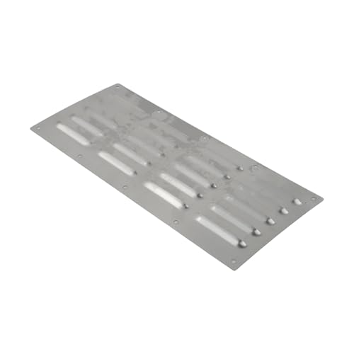 Yhenlovtt Panel de ventilación de acero inoxidable para estufas de fuego de mampostería, chimeneas, cocinas al aire libre, 13.5 x 5.25 pulgadas, situado en accesorio de parrilla plateado que mejora el