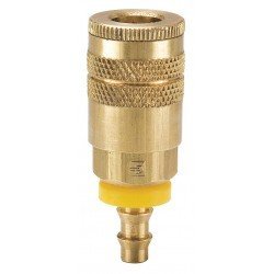 Parker B20-5BP Valved Pneumatic Quick Coupler 3/8 Push-Lok Brass