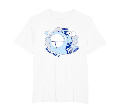 Teletubbies NOO-NOO Naughty Vacuum Vintage T-Shirt, Men's Big and Tall, White, 3X Tall