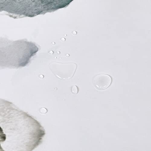 Flower Shower Curtain Set Modern Floral Shower Curtains Cream White Grey Botanical Farmhouse Fabric Shower Curtains For Bathroom Home Hotel Plants Curtains For Bathtube 72 X 72 Inches With Hooks #TOP4