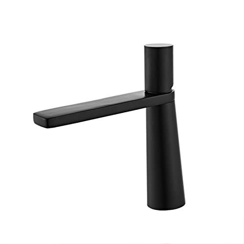 Robinet de lavabo monotrou blanc et laiton pour salle de bain moderne