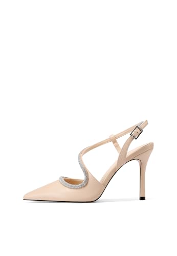 Closed Toe High Heels, Womens Pointed Toe Slip On Stiletto Pumps, Elegant Pointy Heels Dress Shoes Weeding Comfortable Pump Shoes2