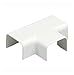 TF10WH-X, Tee Fitting for use with LD10 Raceway, White, ABS, Length 3.4 in. (25 Items)