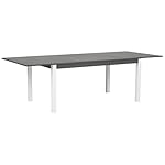 Gartenmöbel-Set Aluminium 6 Personen Grau/Weiß