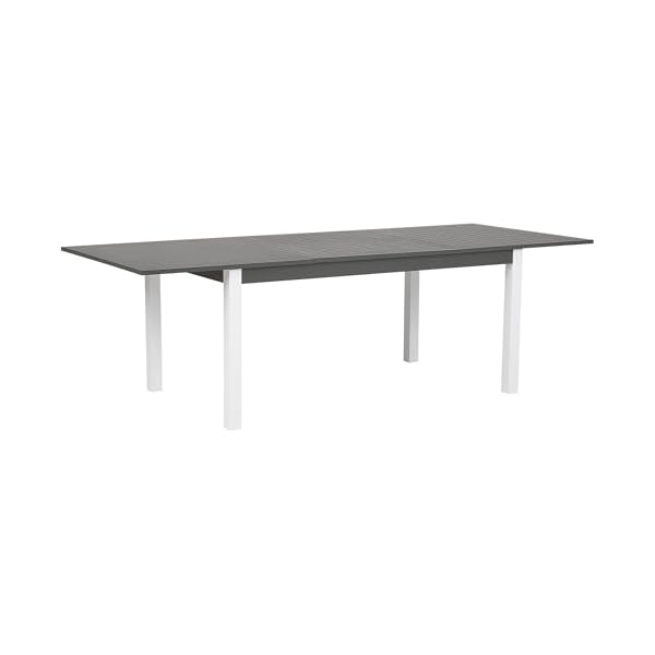 Gartenmöbel-Set Aluminium 6 Personen Grau/Weiß