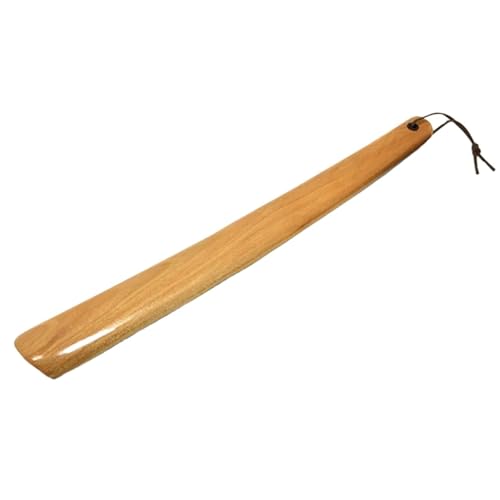 Calzador de madera largo evita dolores al calzar a adultos