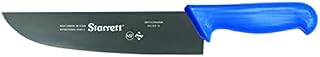 Starrett Professional Chefs Knife - BKL303-10 Wide Straight 10 inch (250 mm) Ultra Sharp Kitchen Knife with Long Lasting Blade - Blue Handle Stainless Steel Chopping Cooking Knife