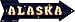 SMART BLONDE Alaska Bulb Lettering Novelty Mini Metal Arrow MA-582