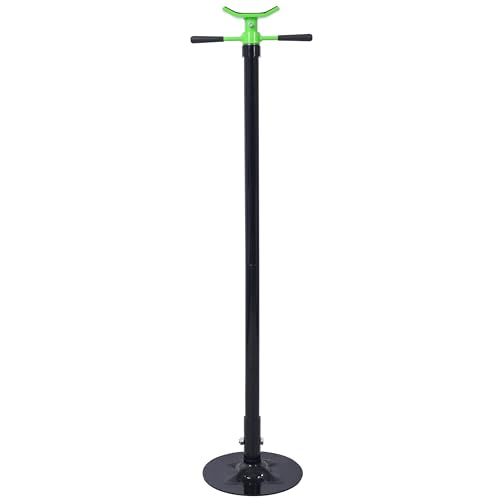 Underhoist Support Stand, 3/4 Ton Capacity Under Hoist Jack Stand, Lifting from 52.5 to 74.9 Inch, Bearing Mounted Spin Handle Pole Jack, Self-Locking Threaded Screw, Support Vehicle Components