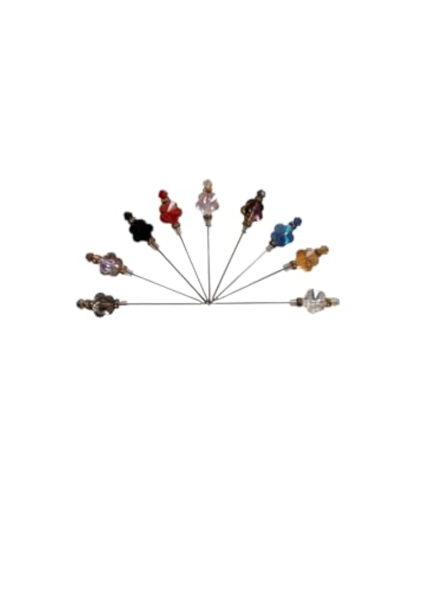 Pack of 10 Multicolour Alloy Steel Hijab Pins for Women