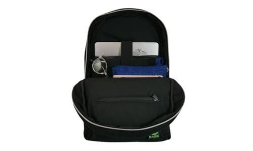 DIME BAGS Study Backpack with 15" Padded Laptop Sleeve, Durable Hempster Exterior, 5 Compartments & Hidden Pocket, Comfortable Adjustable Shoulder Straps, Bag for School, Work & Travel (Black)4