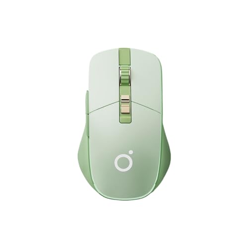 Image of Wireless Gaming Mouse Tri-Mode 2.4Ghz /Bluetooth 5.0 /Wired USB-C with RGB LED Backlit 5-Level DPI Rechargeable Ergonomic Silent Optical Mice for iMac /MacBook /Computer /Laptop, Matcha Green
