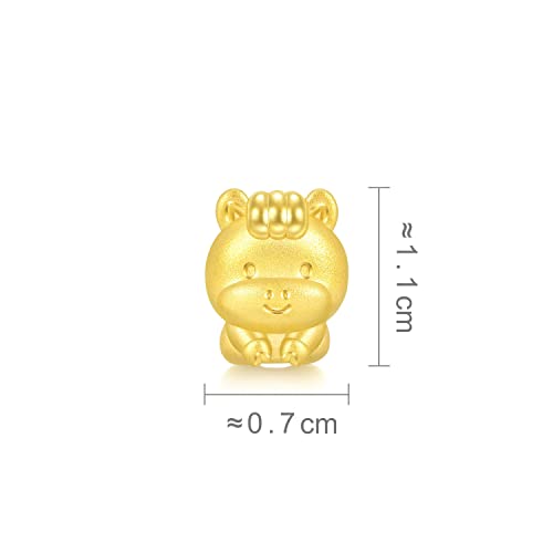 Image of CHOW SANG SANG 999 24K Solid Gold Mini Charm Chinese Zodiac Lovely Cute Animal Mini Charm Bracelet for Women