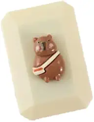 Mochila 3D para lentes de contato com espelho – caixa de armazenamento de viagem bonita, portátil e leve (bege)