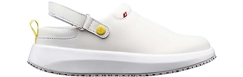 JOYA Ace ESD W White, Clogs für Damen aus Leder, weiß, 40