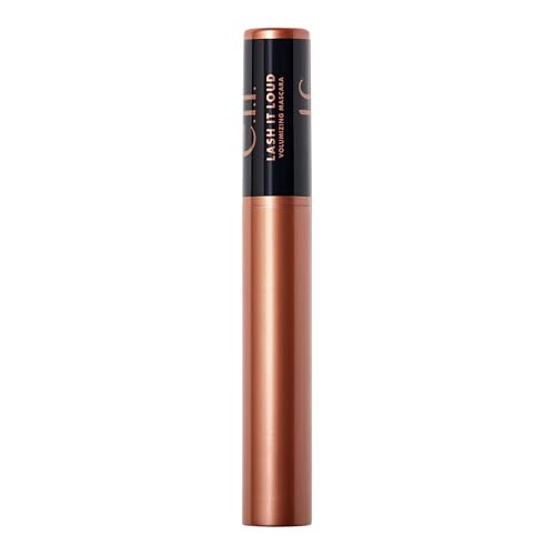 e.l.f. Lash It Loud Mascara, Volumizing Formula for Mega Volume Lashes, Creates Fuller & Bolder Eyelashes, Intensely Pigmented, Deep Brown, 0.23 Oz