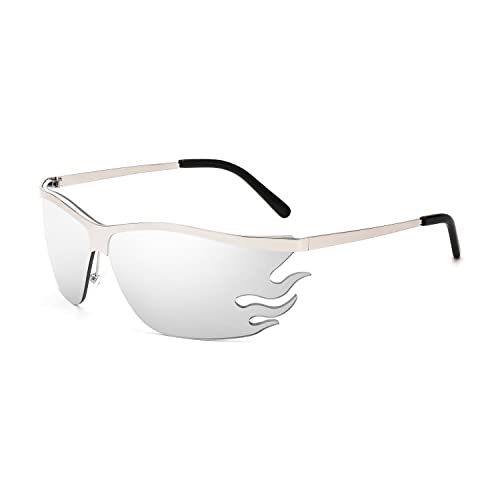 FEISEDY Retro Square Sunglasses Women Men Trendy Vintage Y2K Glasses Tinted Lens B2882