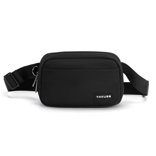 Image of YaKuss Bum Bag for Men and Women, Anti-Theft Waist Bag with Adjustable Strap, Water Resistant Crossbody Belt Bag Fanny Pack for Travel Hiking Sport (Small Black)