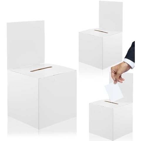 3Pcs Cardboard Donation and Voting Boxes Cover