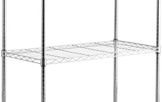 Racking Solutions BASICS - Chrome 4 Shelf shelving unit Huge 400kg storage capacity 1360mm H x 590mm W x 340mm D