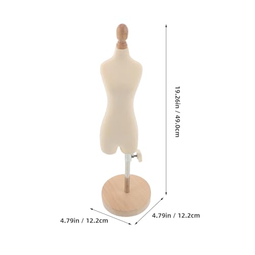 Maniquí mini para costura soluciona falta de espacio al diseñar ropa con base madera 3