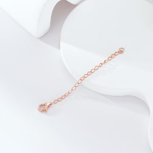 Image of 14K Gold Durable 1.5 inch /2 inch /3 inch Chain Extender, Yellow /White /Rose Gold Removable Necklace Chain Extension with Sturdy Lobster Clasp, Adjustable Extender Chain for Necklace Anklet Bracelet