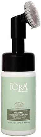 iORA Prebiotic Foaming Face Wash with Silicone Brush | 100g | Unisex