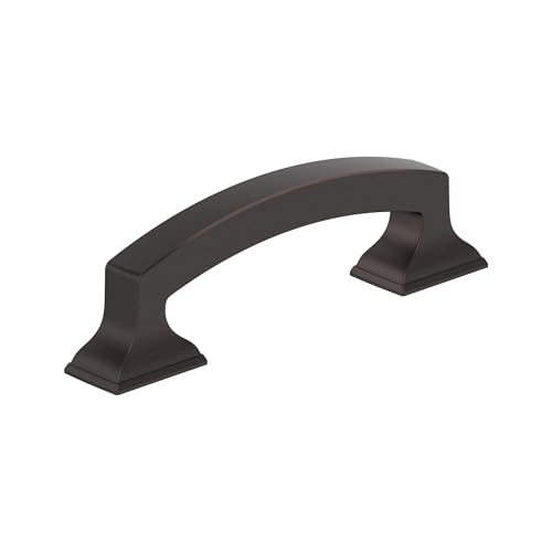 Amerock 25 Pack 3" Incisive Oil-Rubbed Bronze Drawer Pull | 3 inch (76mm) Center-to-Center Mounting Distance and 3-15/16 inches Overall Length, Durable Zinc Cabinet Hardware