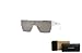 Burberry BE4291 3007/H 38MM White/Polyamide Lens Grey Tampo Burberry Silver/Gold Rectangular Sunglasses for Men +Bundle with Accessory Eyewear Kit