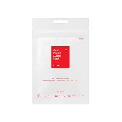 COSRX Acne Pimple Patch (96 counts) Absorbing Hydrocolloid Spot Treatment Fast Healing, Blemish Cover, 3 Sizes