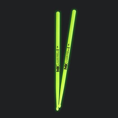 Baquetas de Tambor Fluorescentes,Baquetas de batería Luminosas,Baquetas de nailon,Baquetas De Batería Con Iluminación Luminosa De Polímero,duraderas,con Asas Antideslizantes para niños y Adultoss Cover