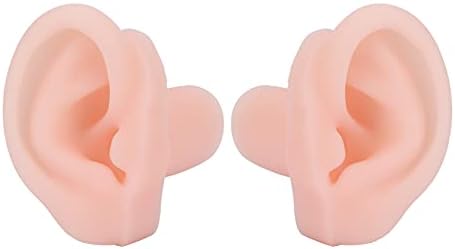 1 Pair Simulation Artificial Ear Model, Silicone Simulated Ear Model Flexible Soft Ear Model for Hospital Display Learning