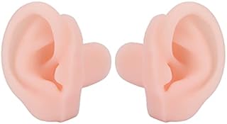 1 Pair Simulation Artificial Ear Model, Silicone Simulated Ear Model Flexible Soft Ear Model for Hospital Display Learning