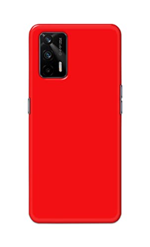 Image of Printed Hard Back Cover Case for Realme X7 Max 5G Back Cover (Plain Red) -1803
