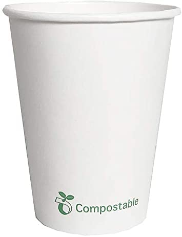 Ecorigin Vasos Desechables de cartón, Biodegradables y Compostables. Vasos de cartón con Laminado PLA. Pack de 50 Unidades 12oz / 3550 ml Cover