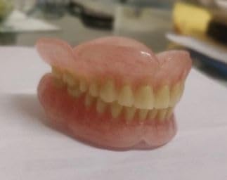 Custom-Fit UPPER AND LOWER COMPLETE DENTURE (FULL ACRYLIC SET) (natural white, full)