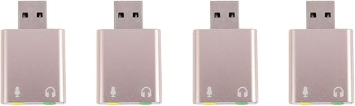 4X USBサウンドカード、7.1外付けUSB - ジャック3.5mmヘッドフォンのアダプタ、ステレオオーディオのマイクのサウンドカード、Pcコンピュータ、ラップトップ用