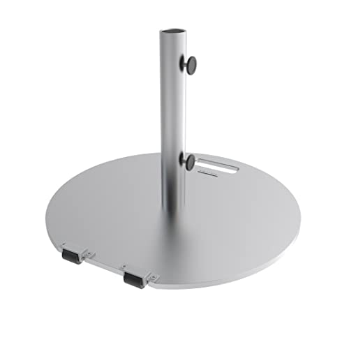 Image of Midtown Umbrellas Round 2 - Base with Wheels, Up to 55 lb Capacity, Silver