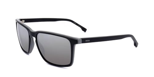 Image of Hugo Boss BOSS 1556 /O /S MATTE BLACK GREY Size 57 Sunglasses Man