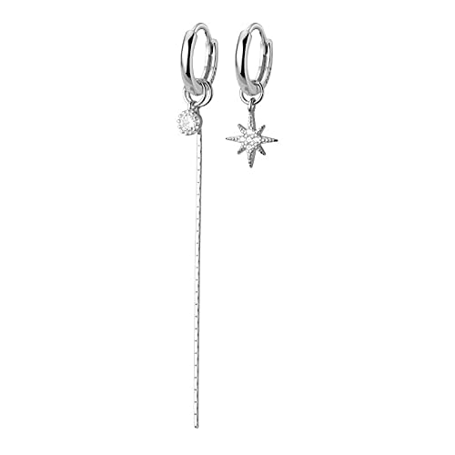 Boucles d'oreilles asymétriques étoile en zircon parfaites pour illuminer vos soirées